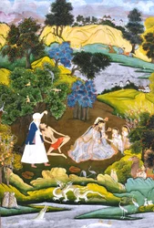 Fainted Laila and Majnun - Based on the Khamsa of Persian Poet Nizami